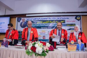 خالص التهاني والتبريكات لأمين عام جامعة طنطا لحصوله على درجة الماجستير بامتياز