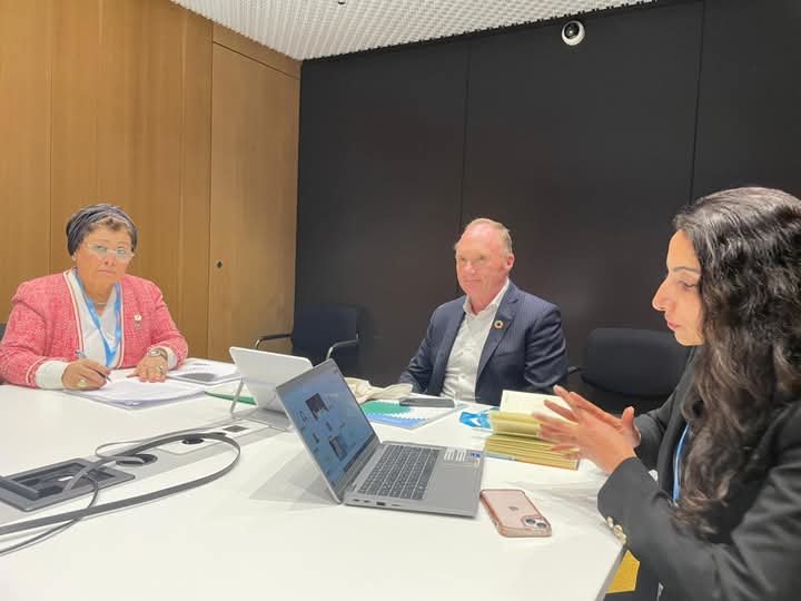 على هامش انعقاد فعاليات الدورة الـ 78 لجمعية الصحة العالمية بمدينة جنيف السويسرية..