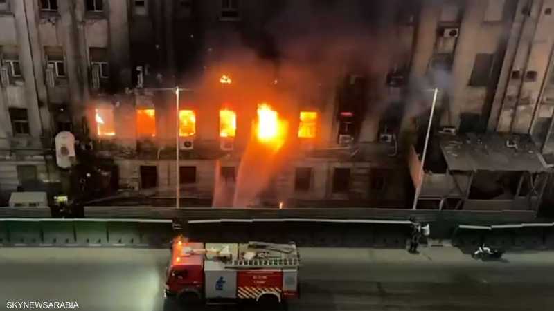 تجدد النيران في مبنى سنترال رمسيس