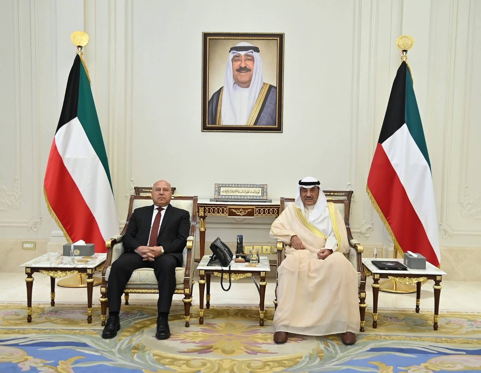 سمو ولي عهد الكويت يستقبل نائب رئيس مجلس الوزراء للتنمية الصناعية وزير الصناعة والنقل