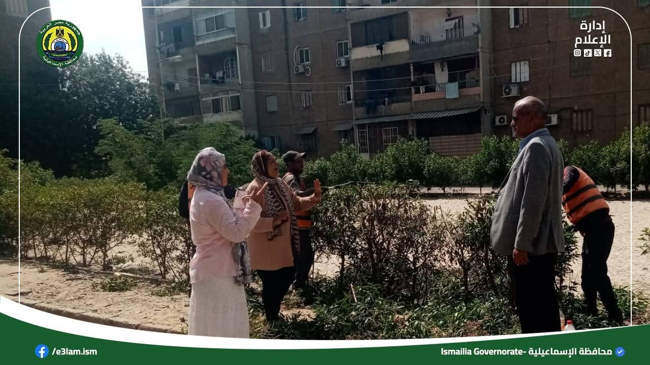 رفع كفاءة المتخللات السكنية بحي ثالث ضمن خطة تحسين البيئة بالإسماعيلية
