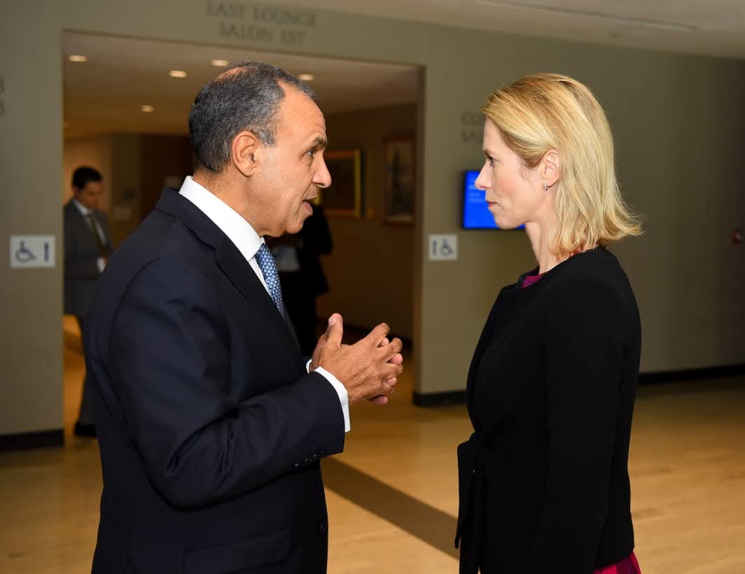 وزير الخارجية يلتقي مع الممثلة العليا للشئون الخارجية والسياسة الأمنية للاتحاد الاوروبى على هامش أعمال الجمعية العامة في نيويورك