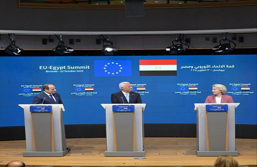 الرئيس السيسي فى مؤتمر صحفى عقب القمة المصرية الأوروبية ببروكسل