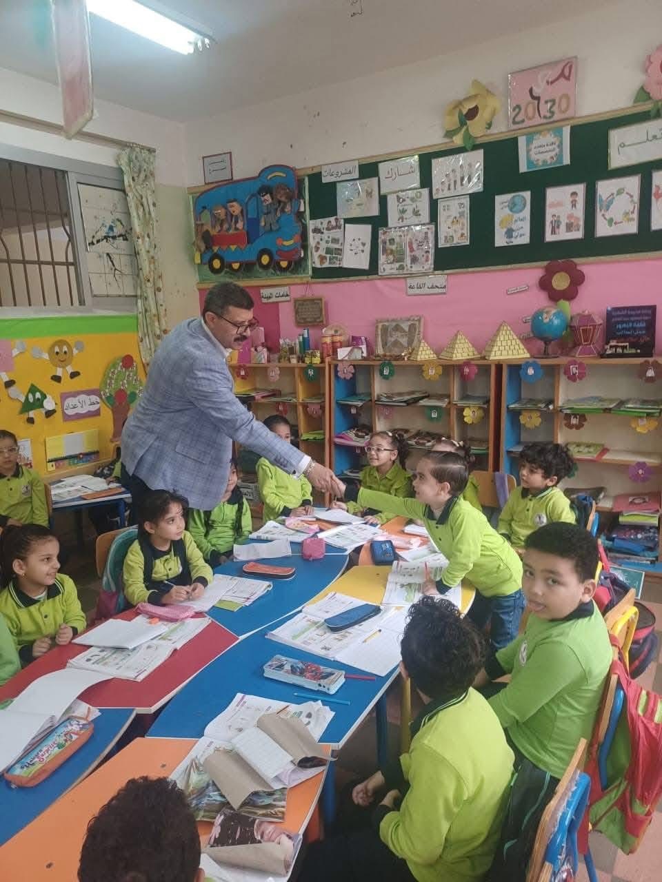 الغرباوي في جولة الميدانية لمتابعة انتظام العملية التعليمية بمدارس شربين بالدقهلية