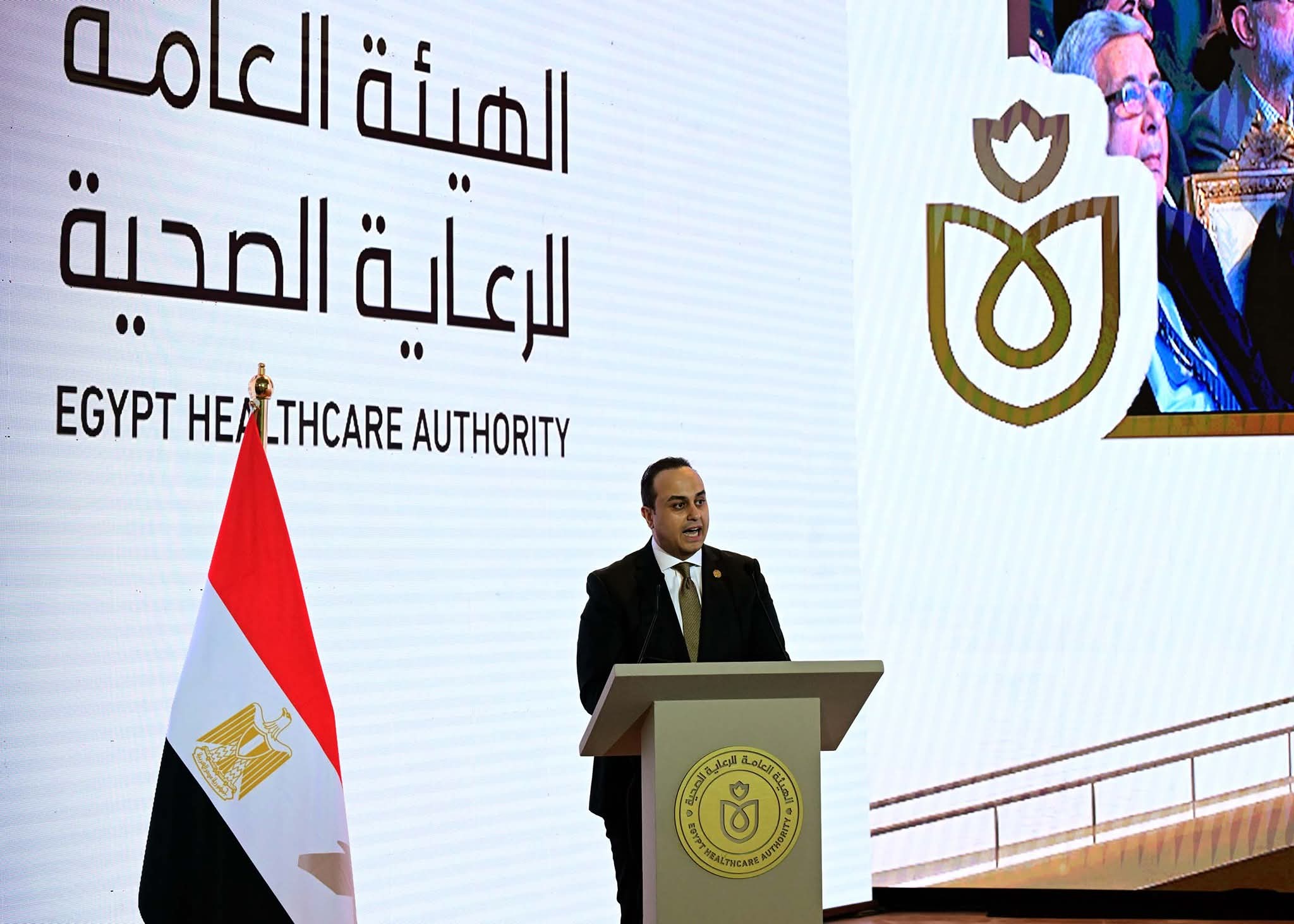 خلال فعاليات الملتقى السنوي السادس للهيئة العامة للرعاية الصحية رئيس الهيئة الملتقى أصبح منصةً وطنيةً مهمة تتيح استعراض نجاحات الدولة المصرية في تطبيق منظومة التأمينِ الصحيَّ الشامل