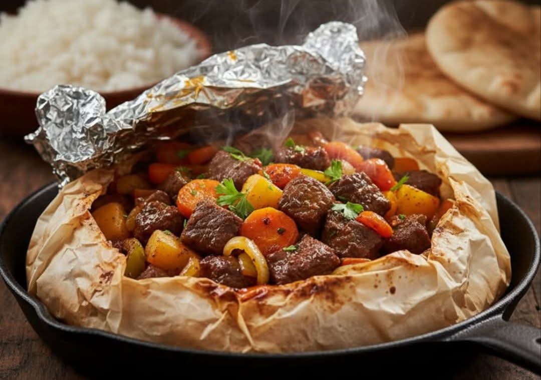 مطبخ الكنانة ورقة اللحمة بالخضار