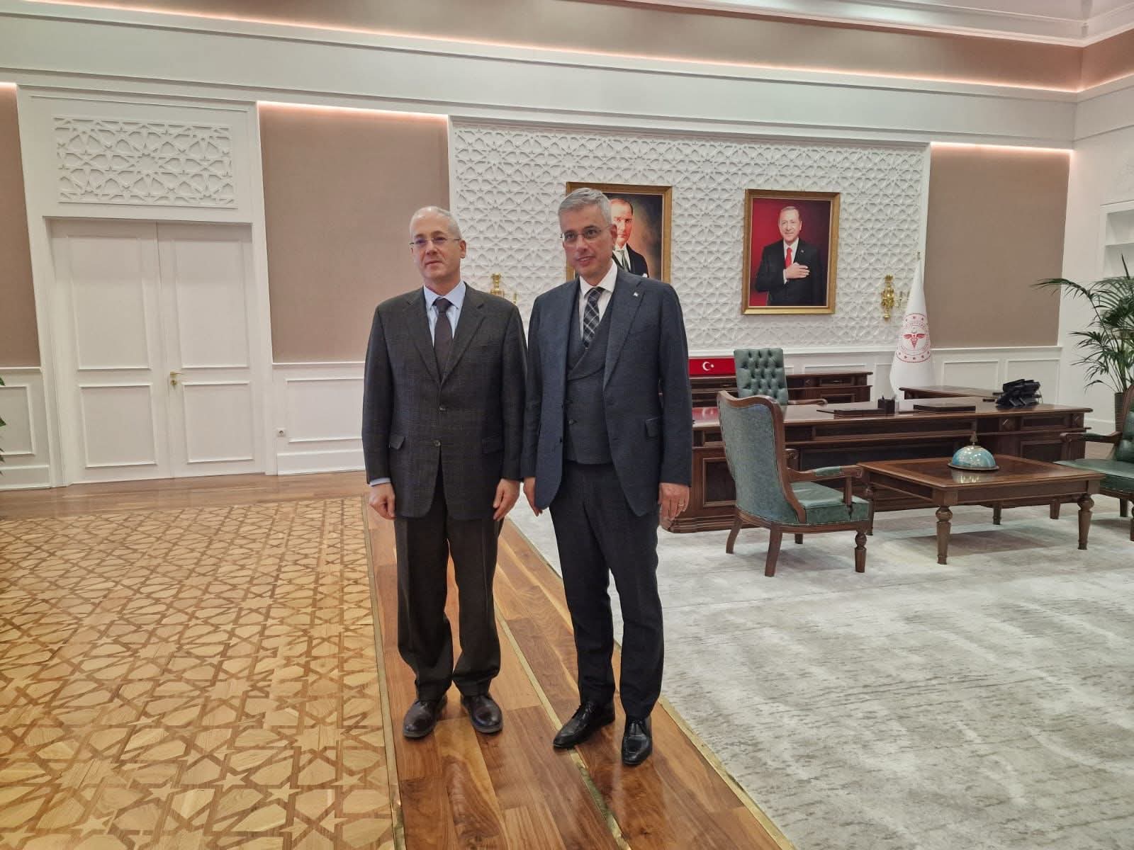 سفير جمهورية مصر العربية في أنقرة يلتقي وزير الصحة بجمهورية تركيا