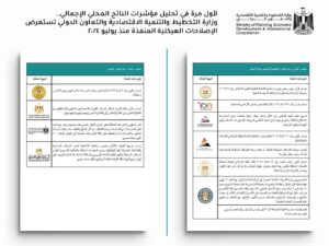 لأول مرة في تحليل مؤشرات الناتج المحلي الإجمالي وزارة التخطيط والتنمية الاقتصادية والتعاون الدولي تستعرض الإصلاحات الهيكلية المنفذة منذ يوليو 2024