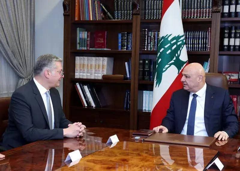 الرئيس اللبناني يستقبل المهندس كريم بدوى وزير البترول والثروة المعدنية والوفد المرافق 