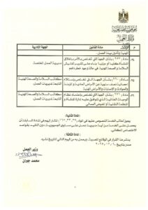 وزير العمل يصدر قرارًا وزاريًا رقم 260 لسنة 2025 لتحديد الجهة الإدارية المختصة بتقديم خدمات الوزارة