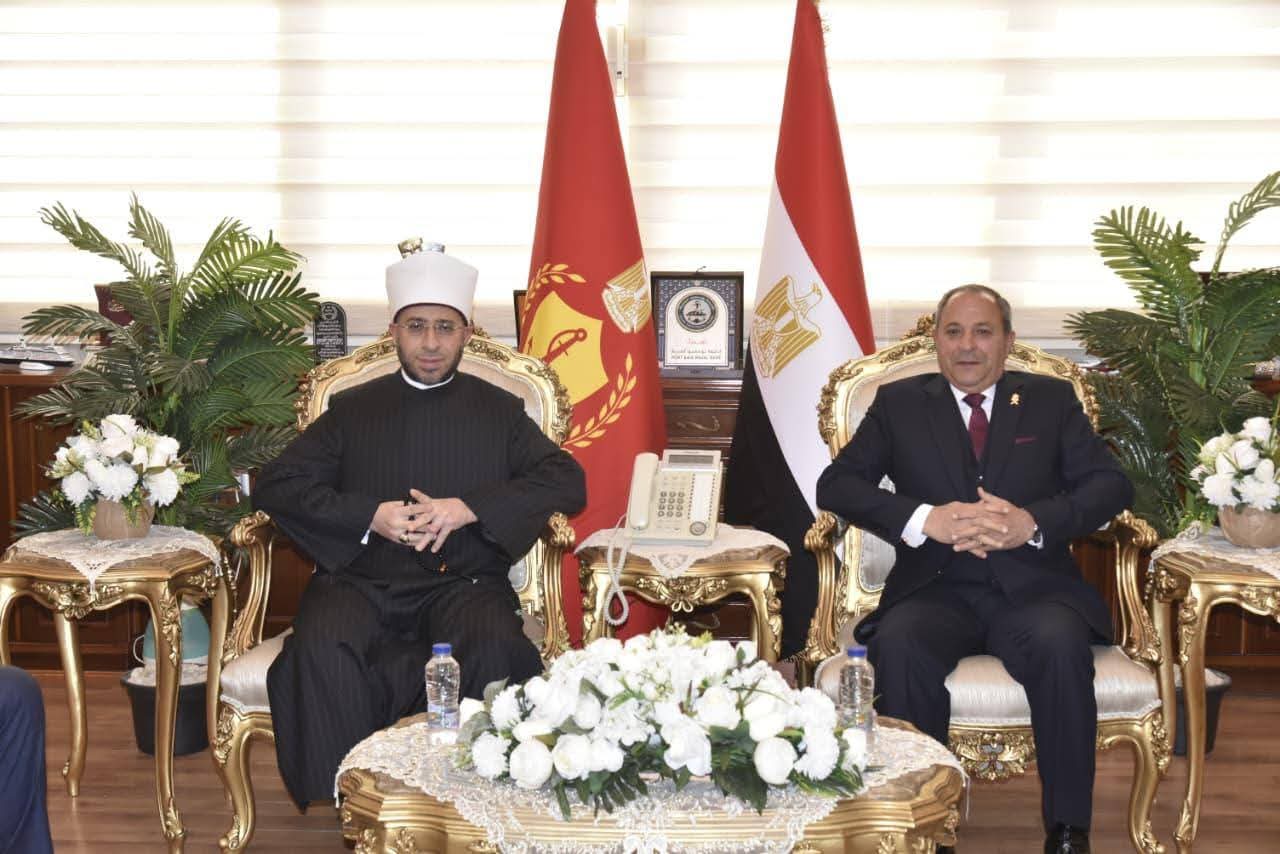 محافظ بورسعيد يستقبل وزير الأوقاف ضمن فعاليات افتتاح مسابقة بورسعيد الدولية للقرآن الكريم والابتهال الديني في نسختها التاسعة