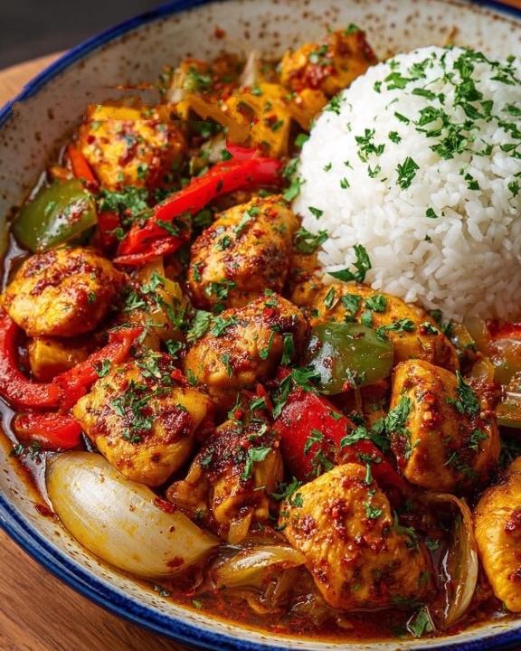 مطبخ الكنانة فاهيتا دجاج مع بطاطس وأرز أبيض