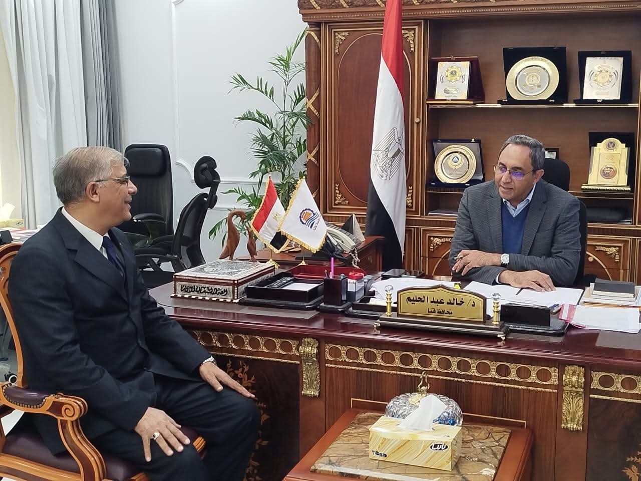 محافظ قنا يستقبل وكيل وزارة التربية والتعليم الجديد ويؤكد على دعم منظومة التعليم