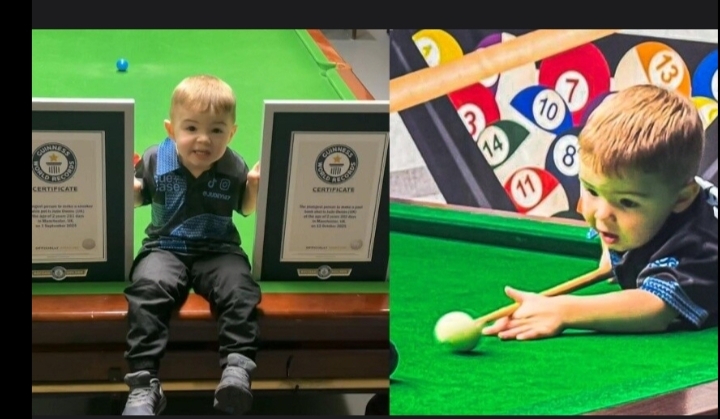 أصغر لاعب بلياردو في التاريخ يحقق رقمين في "غينيس" بعمر سنتين