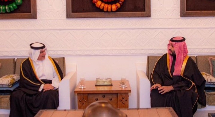 بن سلمان يستقبل ولي العهد البحريني في الدرعية