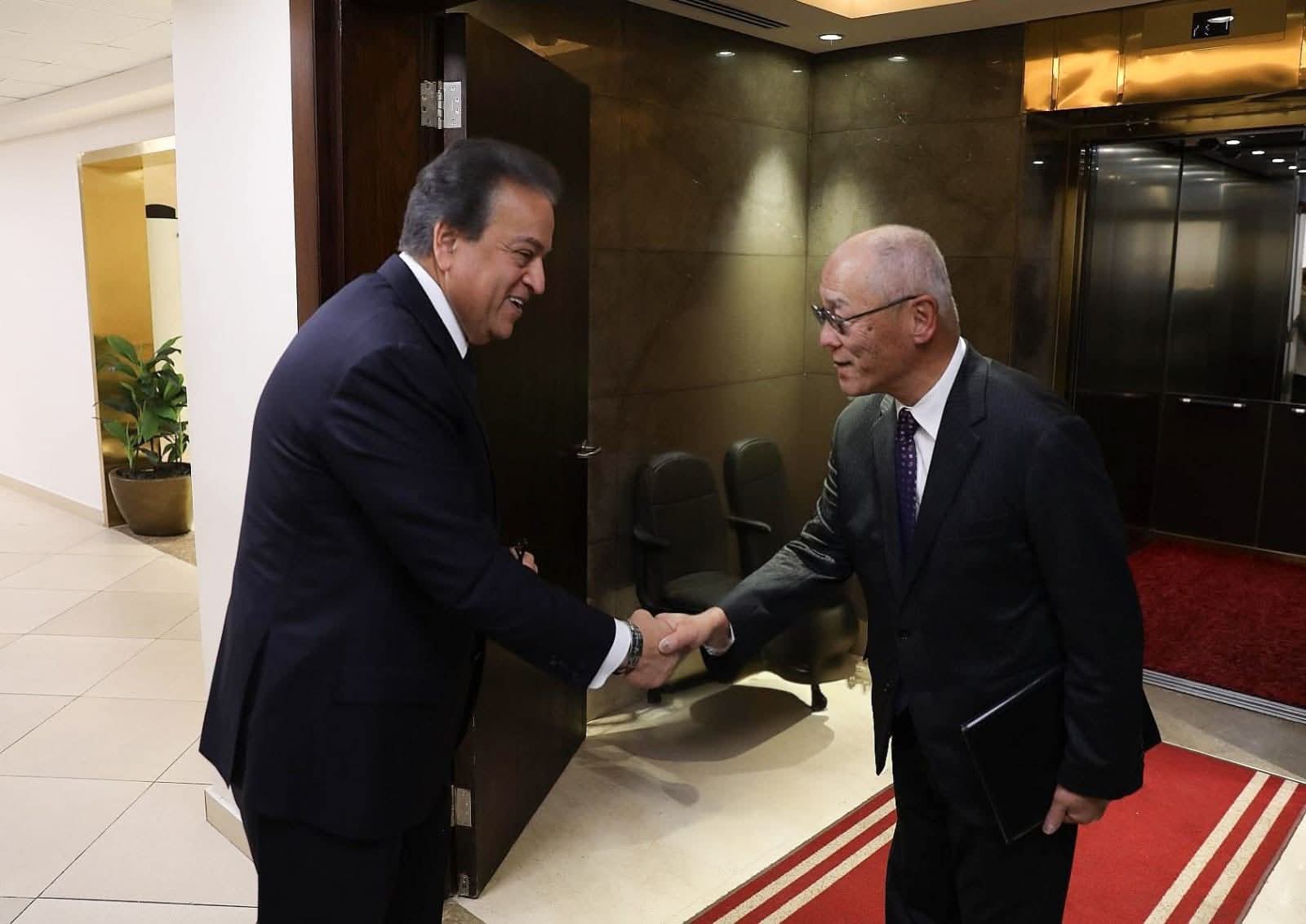 وزير الصحة يستقبل سفير اليابان لبحث تعزيز التعاون الصحي وإنشاء مستشفى مصري ياباني بالعاصمة الجديدة