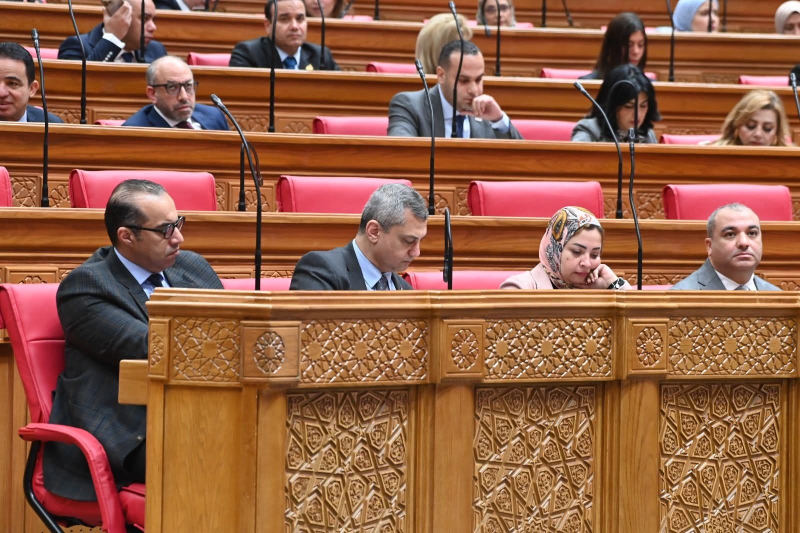 المستشار محمود فوزي وزير الشئون النيابية والقانونية والتواصل السياسي يحضر الجلسة العامة لمجلس النواب