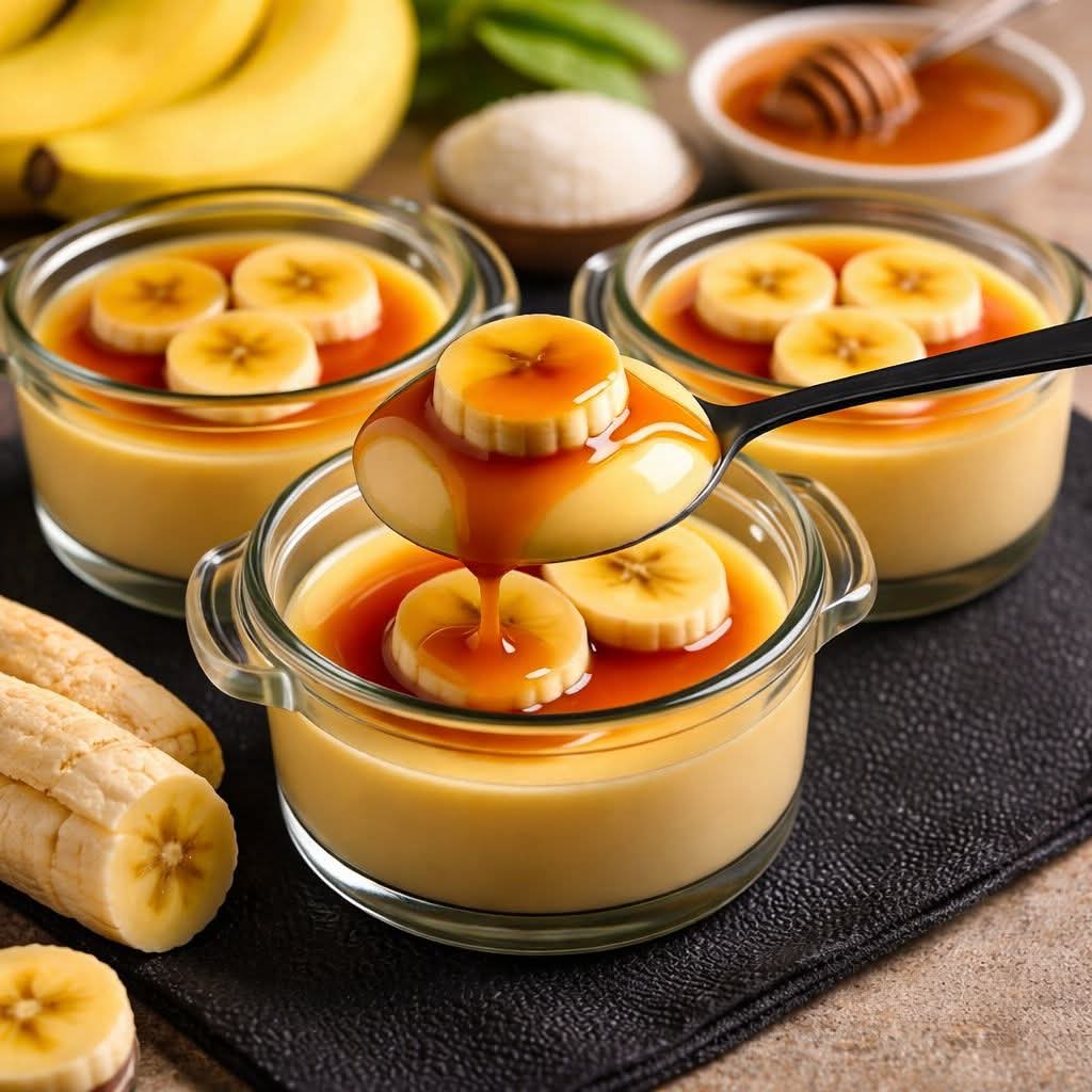 مطبخ الكنانة تحلية موز وحليب بدون فرن