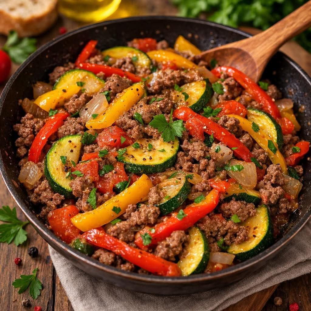 مطبخ الكنانة سوتيه اللحم مع الخضروات