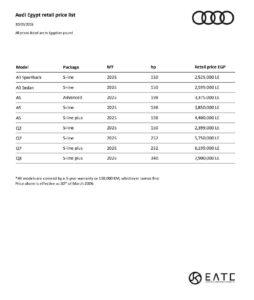  قوائم أسعار سيارات رسمية رفعت سعرها من آخر مارس 2026