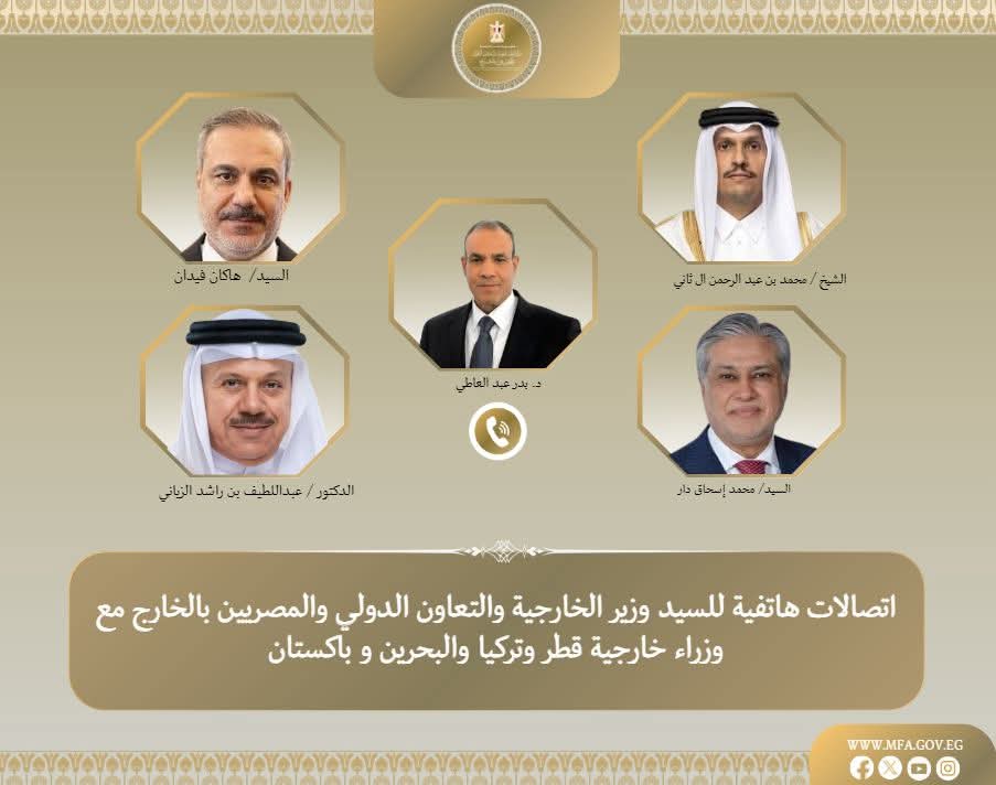 اتصالات هاتفية بين وزير الخارجية ونظرائه في تركيا وباكستان وقطر والبحرين لبحث التطورات الإقليمية 