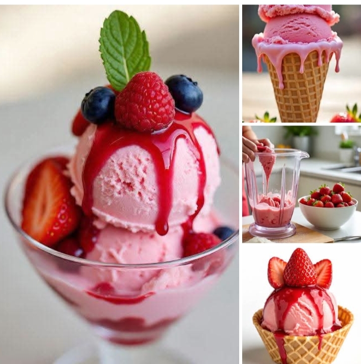 مطبخ الكنانة "آيس كريم الفراولة
