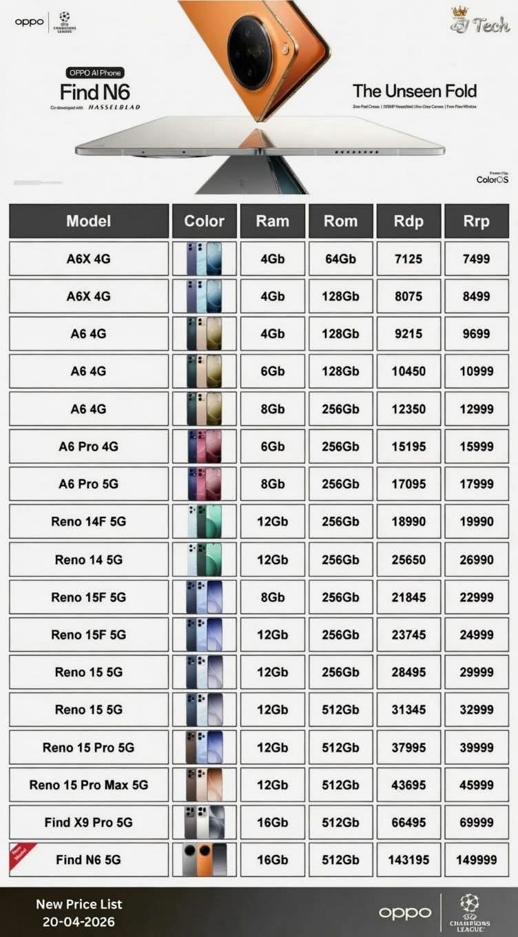  أوبو تضيف هاتفًا جديدًا بسعر 150 ألف جنيه في مصر