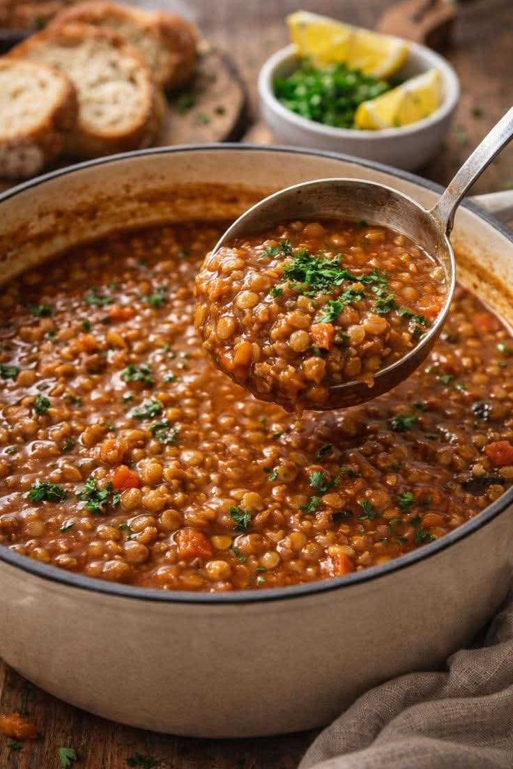 مطبخ الكنانة "شوربة عدس بني