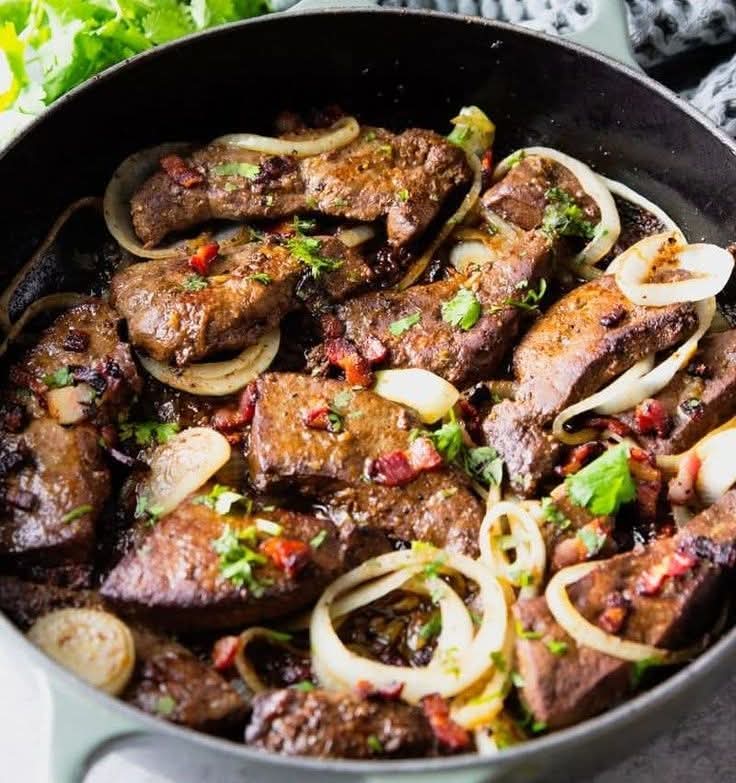 مطبخ الكنانة "كبدة بقري بالبصل