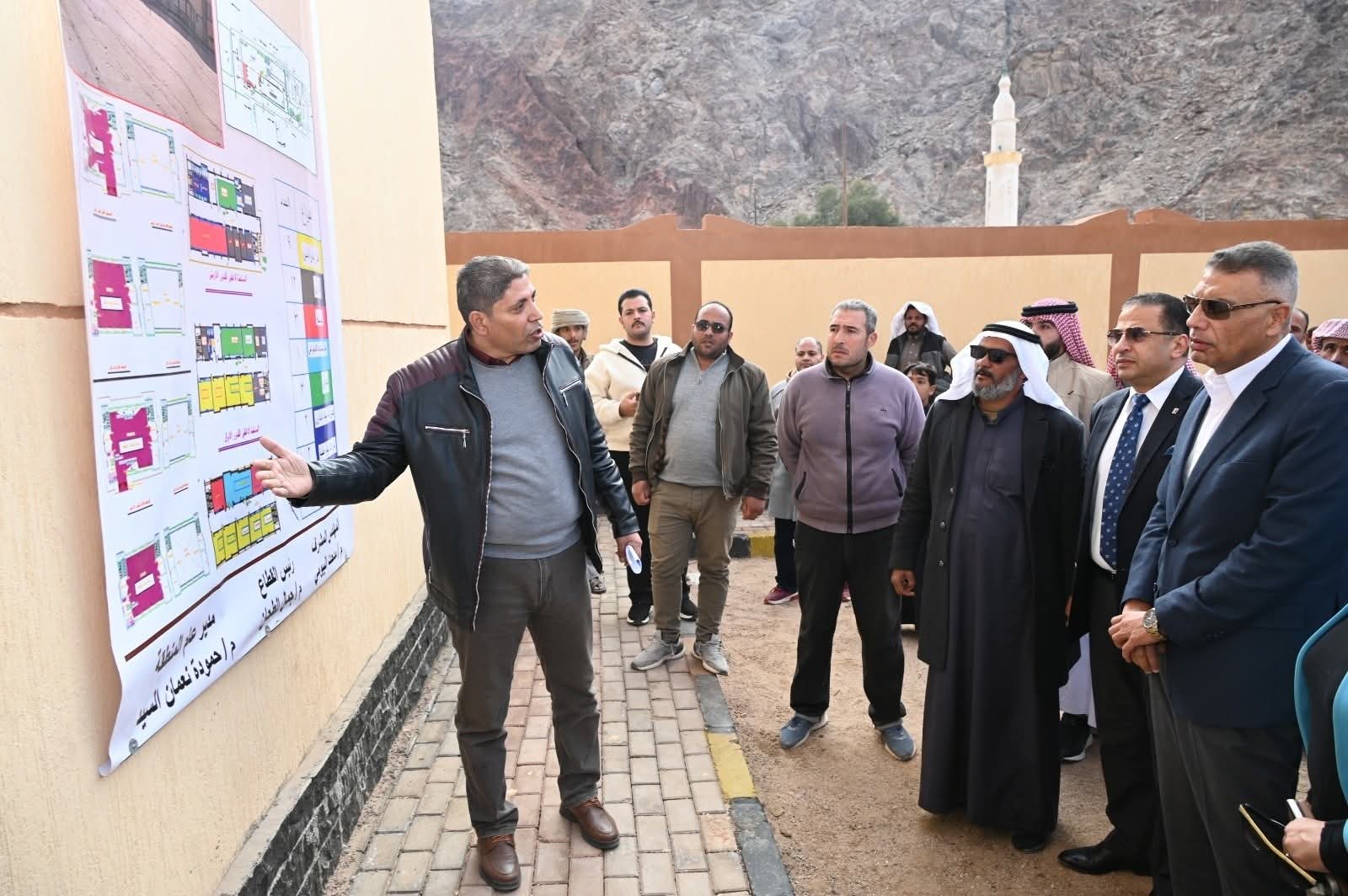 محافظ جنوب سيناء يتفقد اعمال تطوير مدرسة فيران الثانوية الصناعية