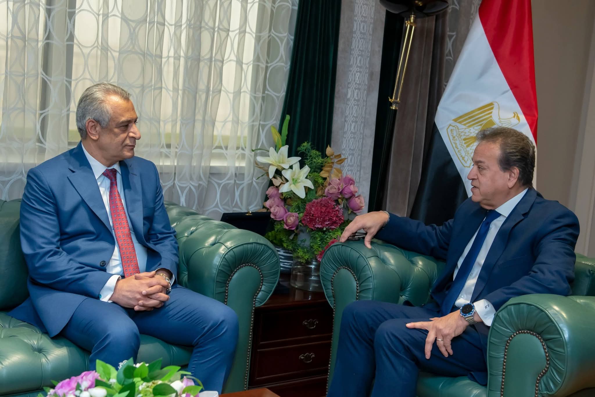 وزيرا الصحة والإنتاج الحربي يبحثان سبل التعاون المشترك لسرعة إنجاز المشروعات القومية الصحية