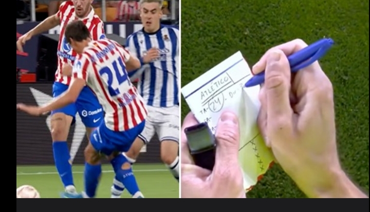 كاميرا الحكم في نهائي كأس ملك إسبانيا توثق مشهدا نادرا