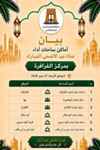 محافظ الوادى الجديد: تجهيز ٢٩ ساحة و٣٣٤مسجدا لاستقبال المصلين خلال عيد الاضحى المبارك 