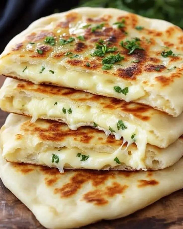 مطبخ الكنانة "خبز النان الهندي المحشو بالجبن