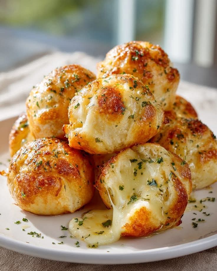 مطبخ الكنانة " كرات الخبز بالثوم والجبنة (Garlic Cheese Bombs)