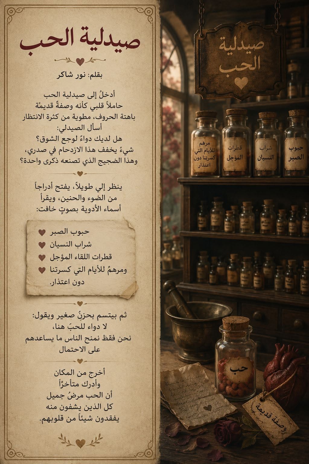 صيدلية الحب بقلم نور شاكر
