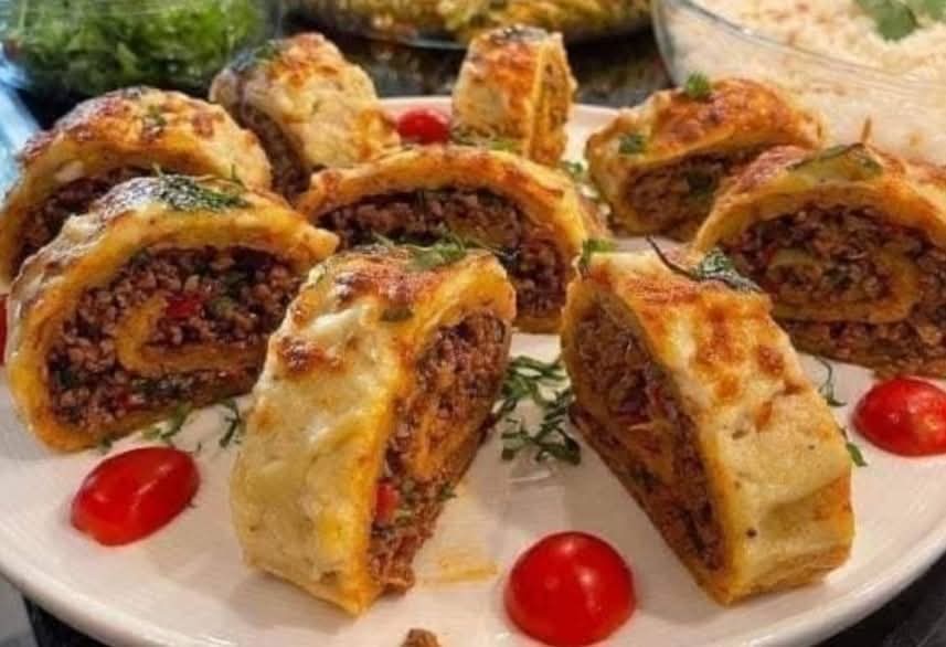 مطبخ الكنانة "رول البطاطس باللحم المفروم