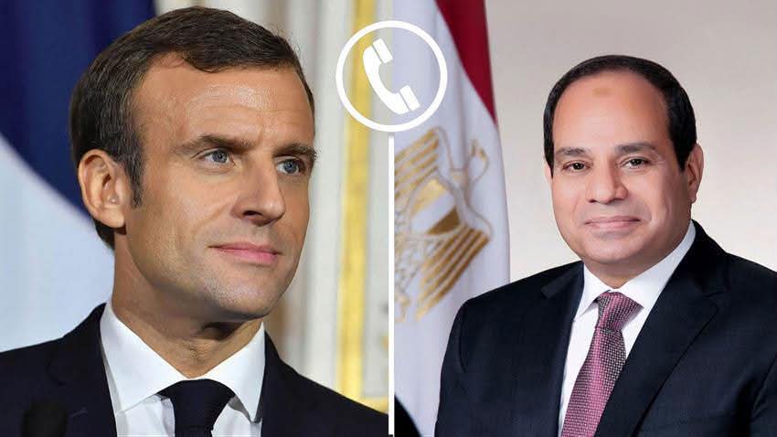 الرئيس عبد الفتاح السيسي،يجري اتصالًا هاتفيًا بالرئيس إيمانويل ماكرون، رئيس الجمهورية الفرنسية.
