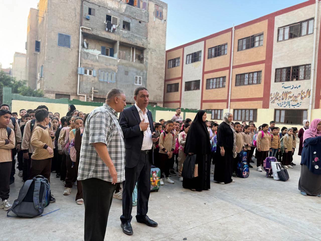 مدير عام إدارة السنبلاوين التعليمية يتابع سير العملية التعليمية بمدرسة الناصرية الابتدائية